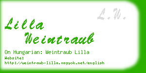 lilla weintraub business card
